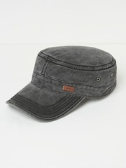 FatFace Black Train Driver 100% Cotton Hat - Image 1 of 2