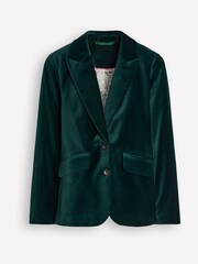 Boden Green Petite Marylebone Velvet Blazer - Image 2 of 5