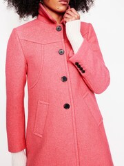 Boden Pink Petite Lincoln Textured Coat - Image 3 of 6