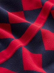 Boden Red Petite Maria Jacquard Knitted Dress - Image 6 of 6