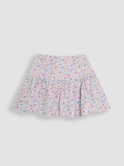 JoJo Maman Bébé Pink Cherry Ditsy Floral Print Printed 100% Cotton Skort - Image 1 of 3