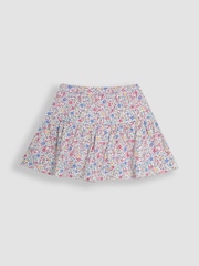 JoJo Maman Bébé Pink Cherry Ditsy Floral Print Printed 100% Cotton Skort - Image 3 of 3