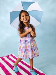 JoJo Maman Bébé Blue Nautical Drop Shoulder Dress - Image 6 of 8