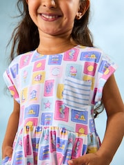 JoJo Maman Bébé Blue Nautical Drop Shoulder Dress - Image 7 of 8