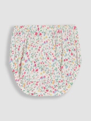 JoJo Maman Bébé Pink Ditsy Floral Smocked Jersey Dress - Image 5 of 6