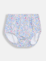 JoJo Maman Bébé Pink Ditsy Floral Broderie Collar Dress - Image 4 of 5