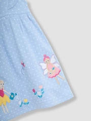 JoJo Maman Bébé Blue Fairy Appliqué Summer Dress - Image 3 of 3