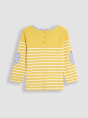 JoJo Maman Bébé Yellow Duck Appliqué Pocket Breton Top - Image 2 of 3