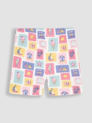 JoJo Maman Bébé White Seaside Appliqué T-Shirt & Shorts Set 2 Piece - Image 4 of 6