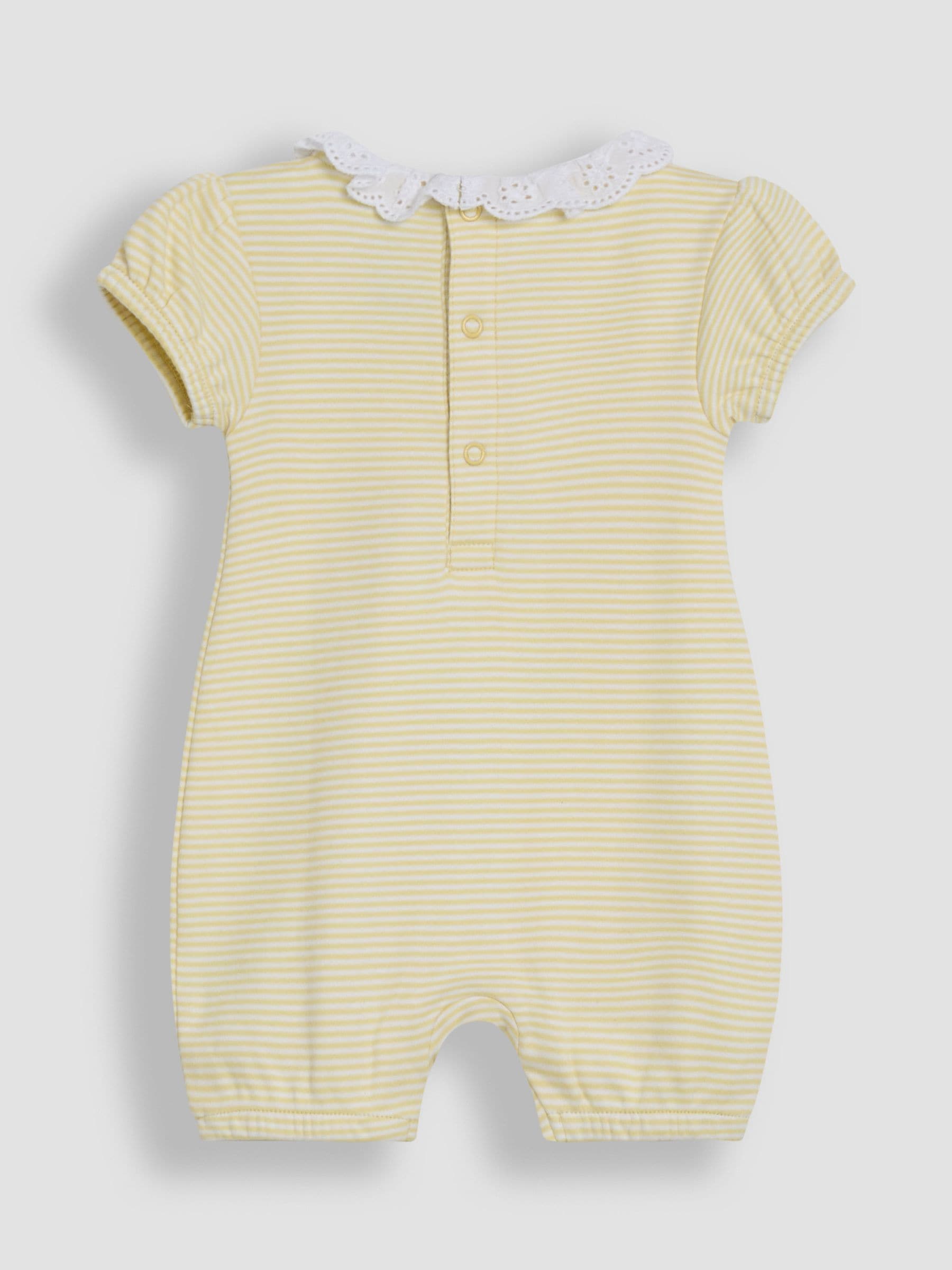 Next：日本 Jojo Maman Bébé イギリス刺繍入りカラー ロンパース