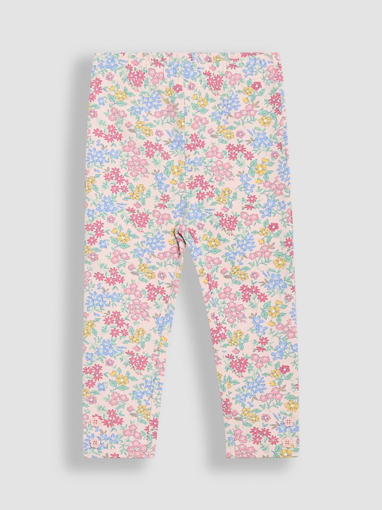 JoJo Maman Bébé Blue Floral Leggings 2 Pack - Image 2 of 6