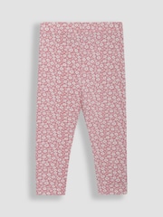JoJo Maman Bébé Pastel Green Ditsy Floral Leggings 2 Pack - Image 4 of 5