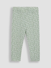JoJo Maman Bébé Pastel Green Ditsy Floral Leggings 2 Pack - Image 5 of 5