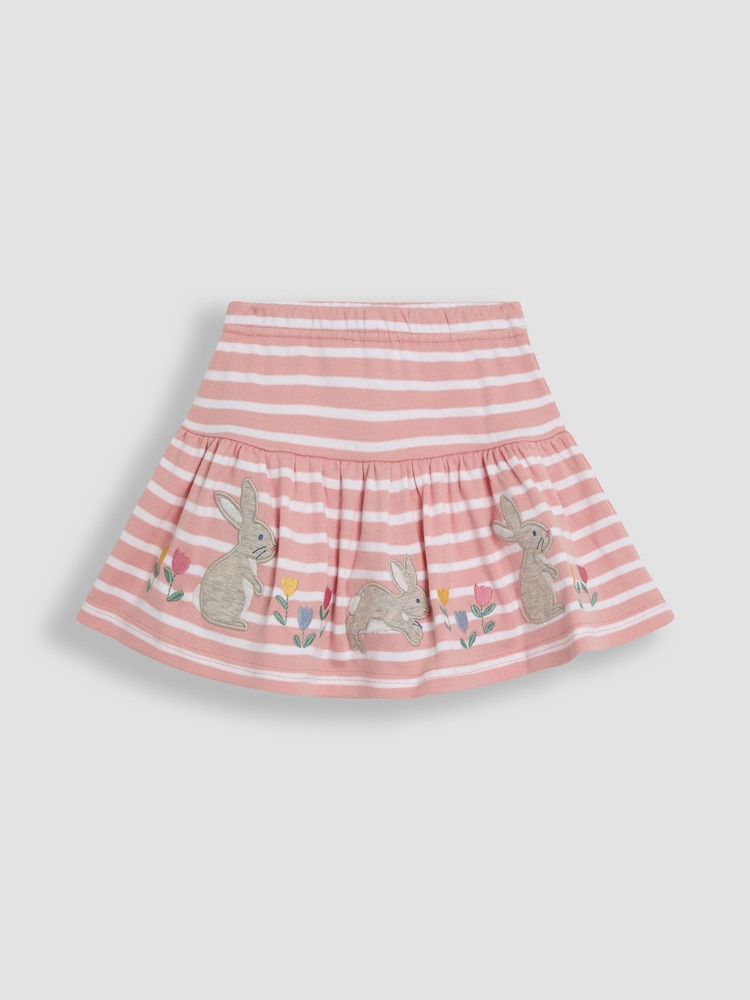 JoJo Maman Bébé Pink Bunny Appliqué Skort - Image 1 of 3