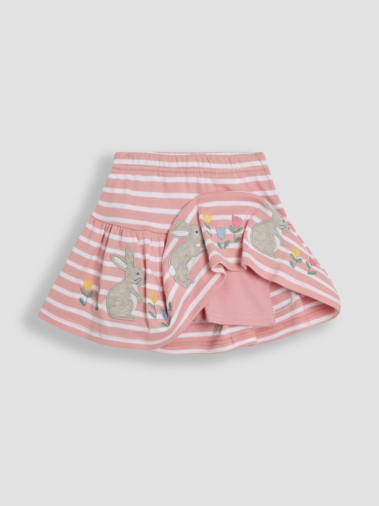 JoJo Maman Bébé Pink Bunny Appliqué Skort - Image 2 of 3