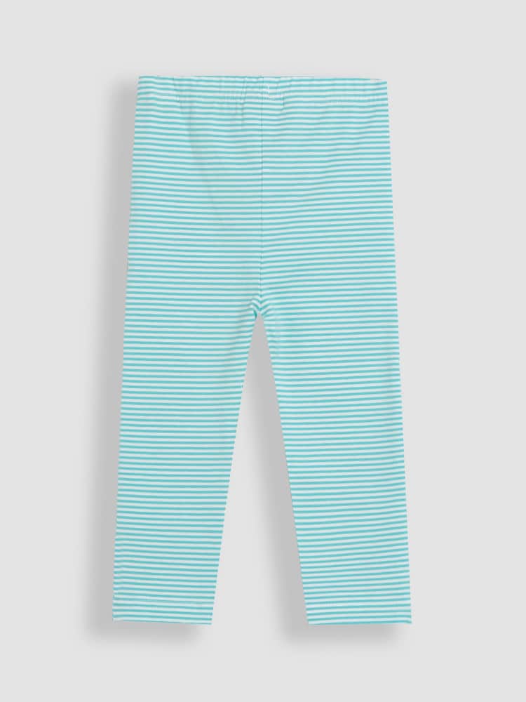 JoJo Maman Bébé Yellow Duck Floral Print Leggings 2 Pack - Image 5 of 5