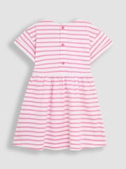 JoJo Maman Bébé Pink Mermaid Drop Shoulder Dress - Image 2 of 3