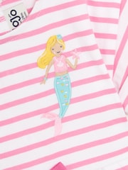 JoJo Maman Bébé Pink Mermaid Drop Shoulder Dress - Image 3 of 3