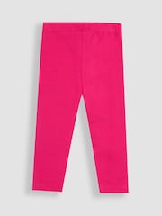 JoJo Maman Bébé Fuchsia Pink Ditsy Floral Leggings 2 Pack - Image 3 of 5