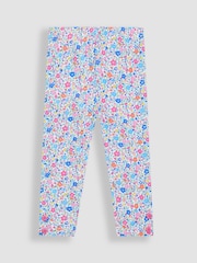 JoJo Maman Bébé Fuchsia Pink Ditsy Floral Leggings 2 Pack - Image 4 of 5