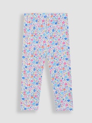 JoJo Maman Bébé Fuchsia Pink Ditsy Floral Leggings 2 Pack - Image 5 of 5