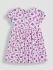 JoJo Maman Bébé Pink Daisy Button Front Dress - Image 1 of 3