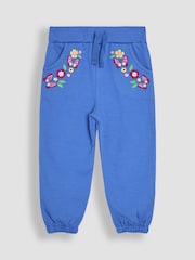 JoJo Maman Bébé Fuchsia Pink Dinosaur 2-Piece Frill Appliqué Sweatshirt & Joggers Set - Image 4 of 8