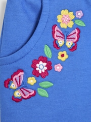 JoJo Maman Bébé Fuchsia Pink Dinosaur 2-Piece Frill Appliqué Sweatshirt & Joggers Set - Image 8 of 8