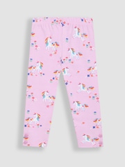 JoJo Maman Bébé Lilac Purple Unicorn Leggings 2 Pack - Image 2 of 5