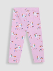 JoJo Maman Bébé Lilac Purple Unicorn Leggings 2 Pack - Image 3 of 5