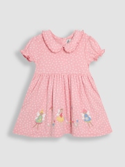 Vestido de gola Peter Pan com apliques de fada JoJo Maman Bébé - Imagem 1 de 2