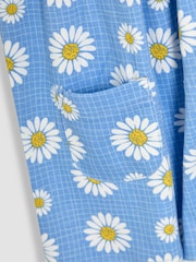 JoJo Maman Bébé Blue Daisy Button Through Dress - Image 3 of 3
