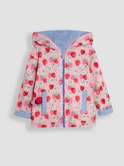 JoJo Maman Bébé Cornflower Blue Ladybird Appliqué Reversible Hoodie - Image 4 of 9