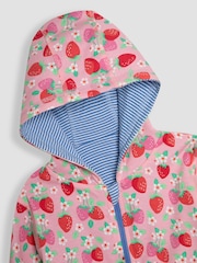 JoJo Maman Bébé Cornflower Blue Ladybird Appliqué Reversible Hoodie - Image 8 of 9