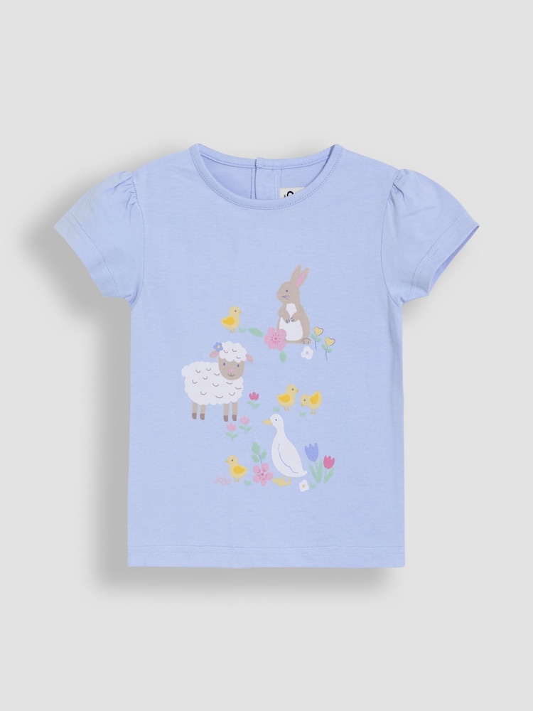 JoJo Maman Bébé Green Spring Scene Printed T-Shirts 2 Pack - Image 2 of 5