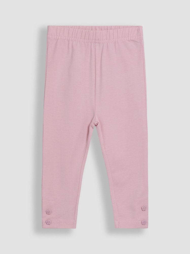 JoJo Maman Bébé Pink Cherry Ditsy Floral Leggings 2 Pack - Image 2 of 5