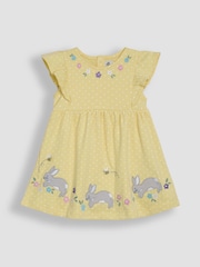 JoJo Maman Bébé Yellow Bunny Appliqué Summer Dress - Image 1 of 8