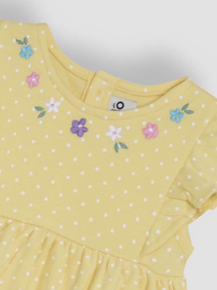 JoJo Maman Bébé Yellow Bunny Appliqué Summer Dress - Image 2 of 8