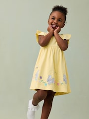 JoJo Maman Bébé Yellow Bunny Appliqué Summer Dress - Image 5 of 8