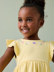JoJo Maman Bébé Yellow Bunny Appliqué Summer Dress - Image 6 of 8