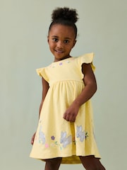 JoJo Maman Bébé Yellow Bunny Appliqué Summer Dress - Image 7 of 8