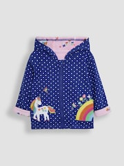 JoJo Maman Bébé Blue Unicorn Appliqué Reversible Hoodie - Image 2 of 8