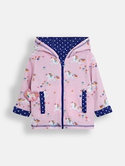 JoJo Maman Bébé Blue Unicorn Appliqué Reversible Hoodie - Image 4 of 8