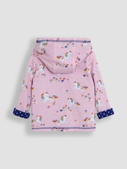 JoJo Maman Bébé Blue Unicorn Appliqué Reversible Hoodie - Image 5 of 8