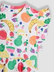 JoJo Maman Bébé Raspberry Pink Summer Fruits Skater Dress - Image 3 of 3