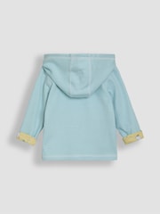 JoJo Maman Bébé Cornflower Blue Duck & Friends Appliqué Reversible Hoodie - Image 3 of 7
