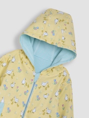 JoJo Maman Bébé Cornflower Blue Duck & Friends Appliqué Reversible Hoodie - Image 7 of 7