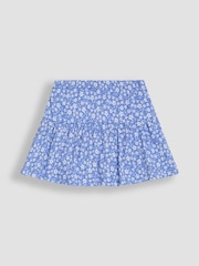 JoJo Maman Bébé Cornflower Blue Ditsy Floral Printed 100% Cotton Skort - Image 3 of 3