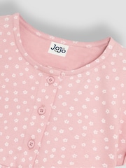 JoJo Maman Bébé Pink Spot Button Front 100% Cotton Dress - Image 3 of 3