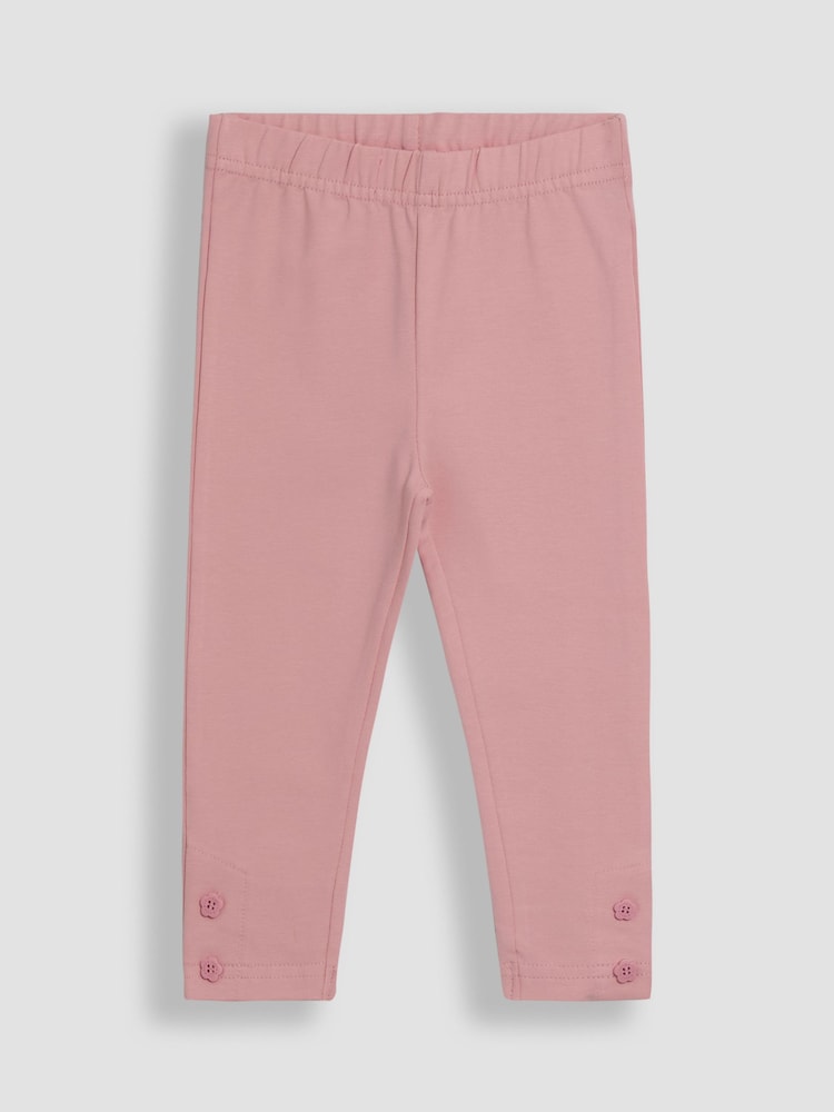 JoJo Maman Bébé Pink Ditsy Floral Leggings 2 Pack - Image 2 of 5